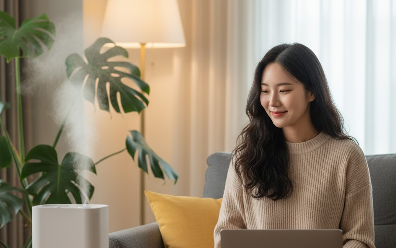 안구 건조 예방을 위한 실내 적정 습도 유지